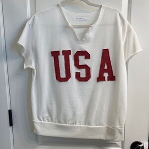 USA Textured Knit Top